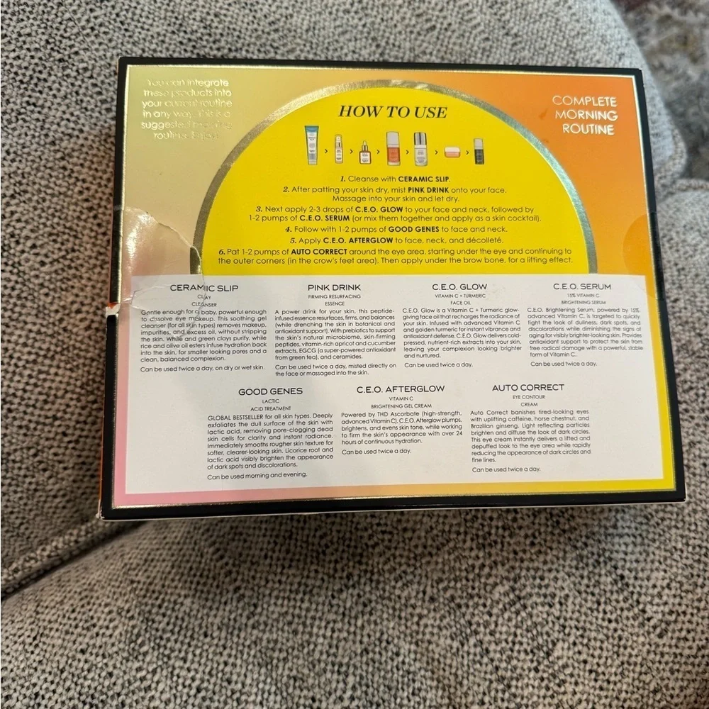 SUNDAY RILEY Wake Up With Me Skincare Set EMPTY BOX- no products inside - AM set